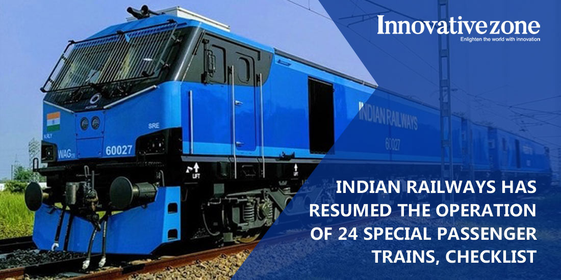 Indian Railways has resumed the operation of 24 special passenger trains, checklist